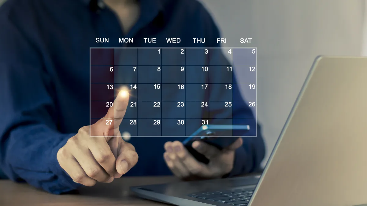 Family chore calendar used to schedule household tasks