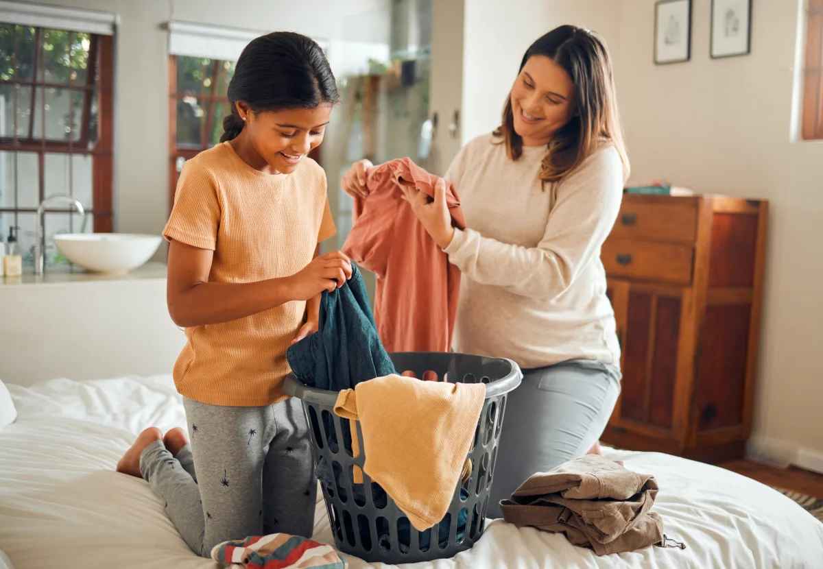 Laundry ready to be managed as a recurring chore
