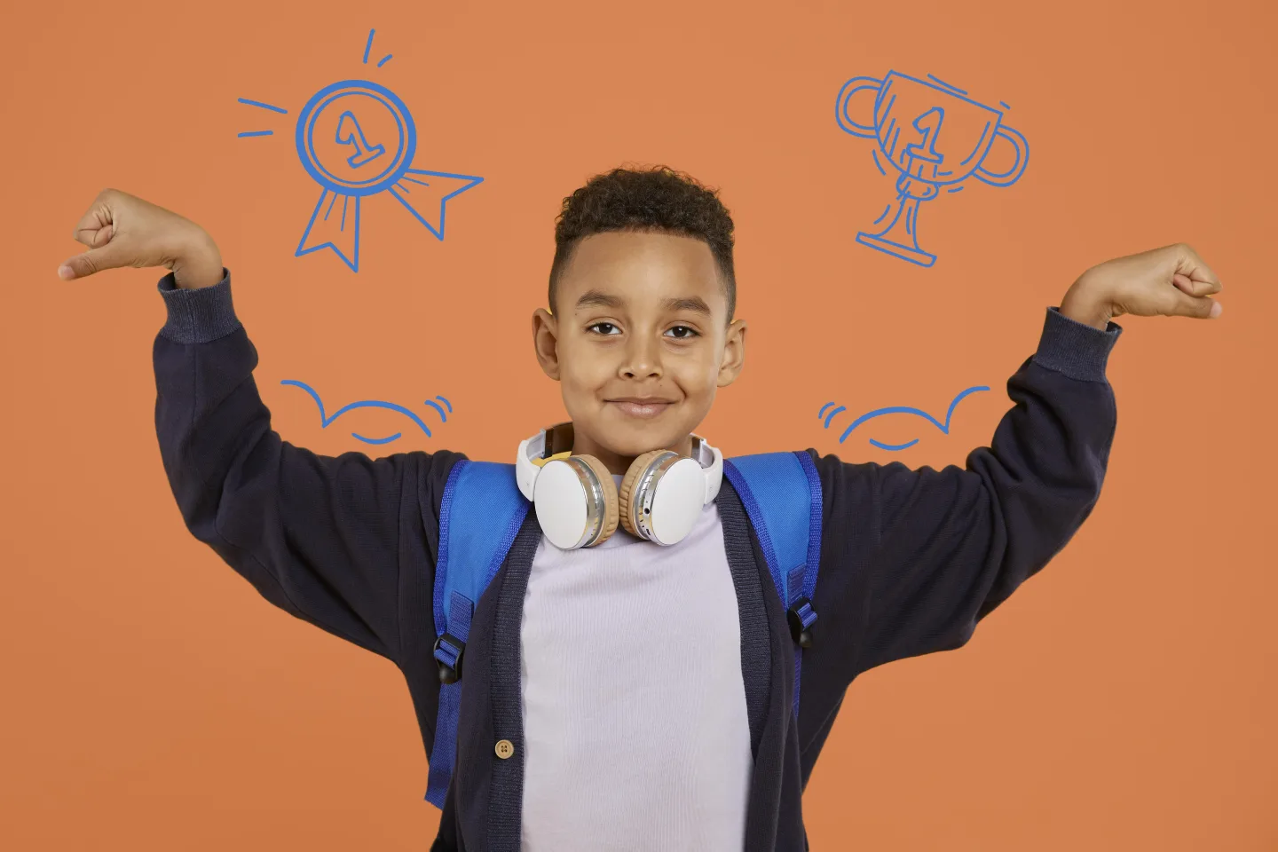 Child celebrating after earning a chore reward